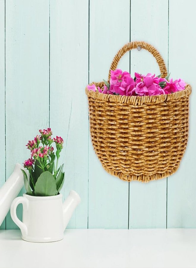 CAXUSD Handwoven Kitchen Storage Basket Set 7.1X6.1X5.5 Inch Wall Hanging Organizer for Garlic Ginger Vegetables with Air Circulation and Design - Image 2